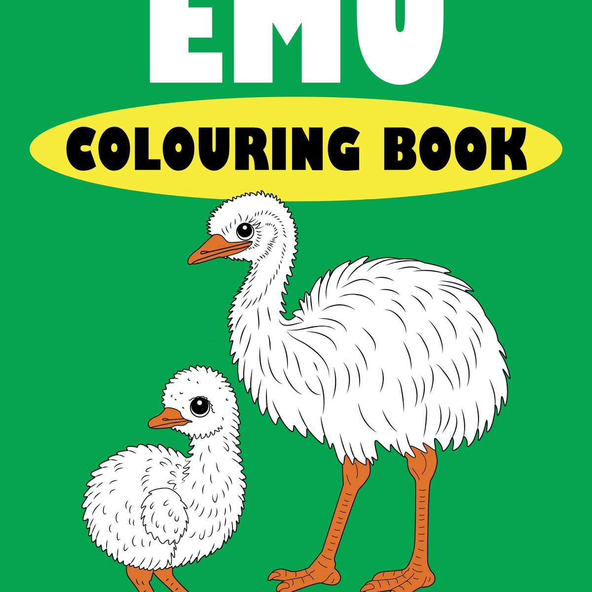 Emu Height Emu Coloring Book (Free Printable PDF)