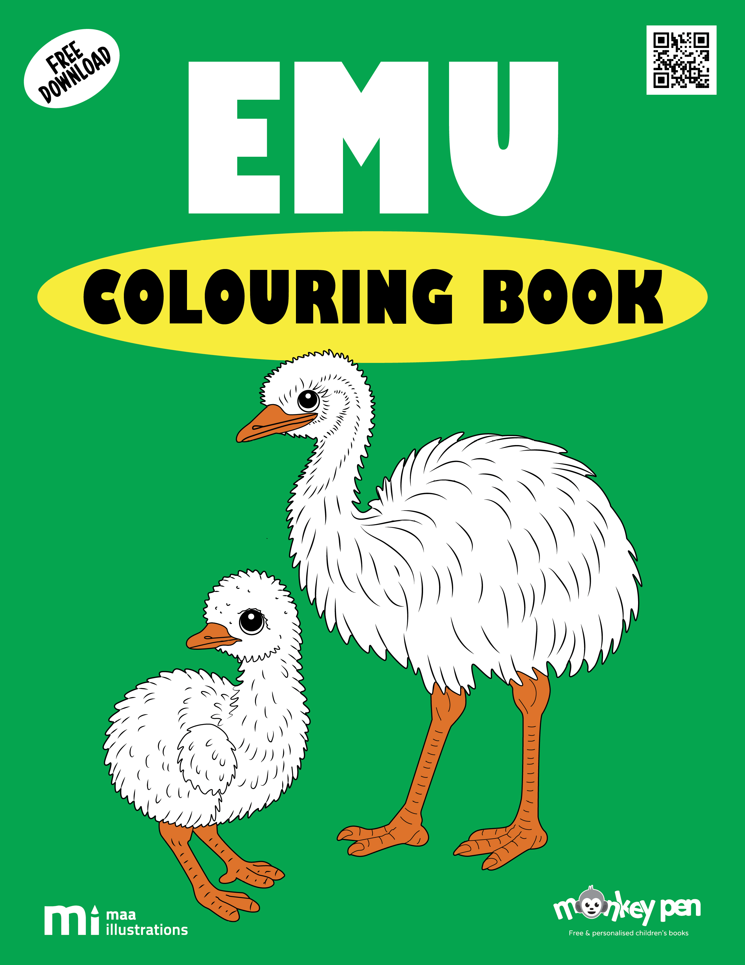 20 Free Printable Emu Coloring Pages In Vector Format