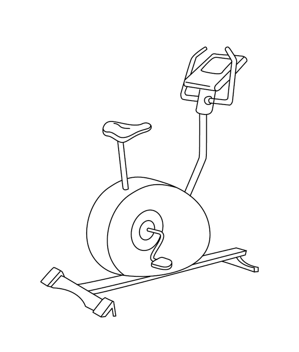 Exercise Equipments Coloring Book