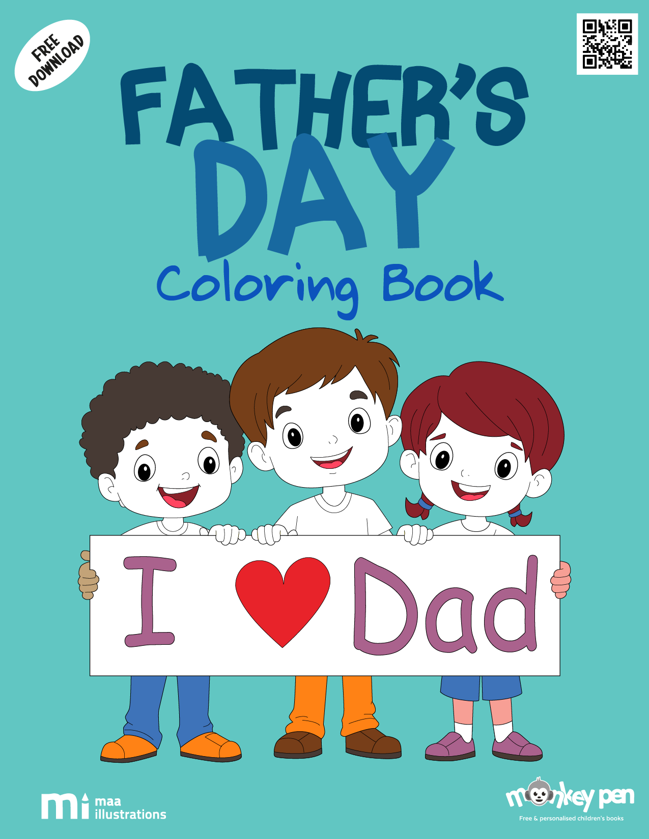 Father’s Day Colouring Book