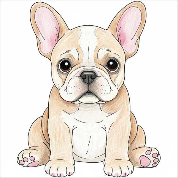 How to Draw a French Bulldog – Easy Step-by-Step Dog Drawing for Kids