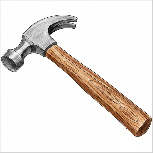 How to Draw a Hammer – Step-by-Step Tool Drawing for Kids