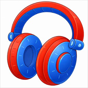How to draw headphones step by step for kids, easy simple headphones drawing tutorial, cool gadget sketch guide for beginners