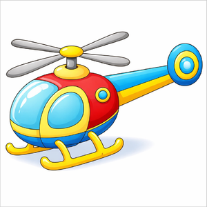 How to draw a helicopter step by step for kids, easy simple helicopter drawing tutorial, beginner flying vehicle sketch guide