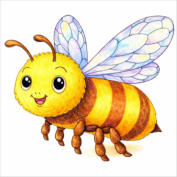 How to Draw a Honeybee – Easy Insect Drawing for Kids