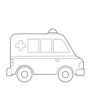 Ambulance Coloring page – fun and educational printable for children
