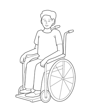 Wheelchair Coloring page – fun and educational printable for children