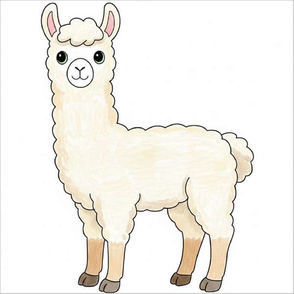 How to Draw a Llama – Simple Step-by-Step Animal Drawing for Kids