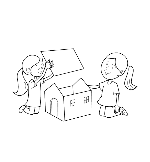 Play House Coloring page – fun and educational printable for children