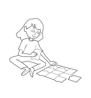 Puzzle Game Coloring page – fun and educational printable for children