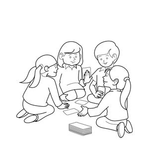 Card Game Coloring page – fun and educational printable for children