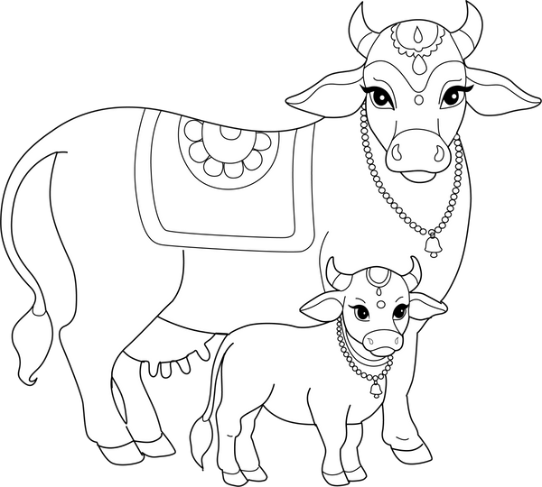 Kamadenu coloring page – fun and educational printable for children