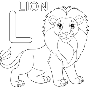 L for Lion coloring page – fun and educational printable for children