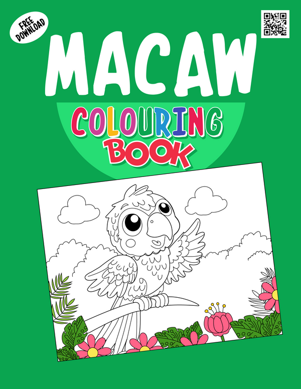 Printable Macaw Coloring Book