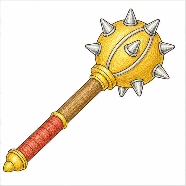 Simple mace drawing for kids