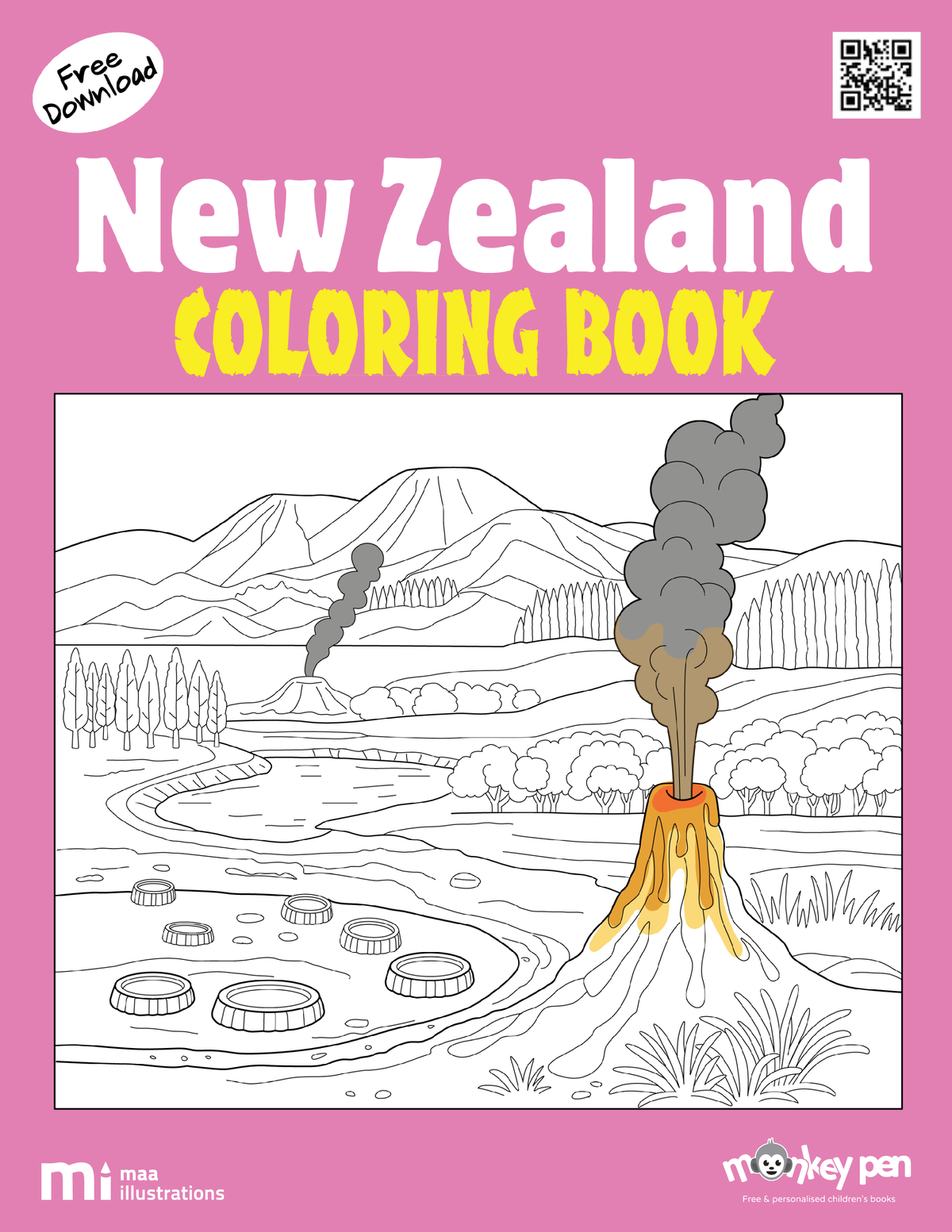 Discover New Zealand – Printable Coloring Pages