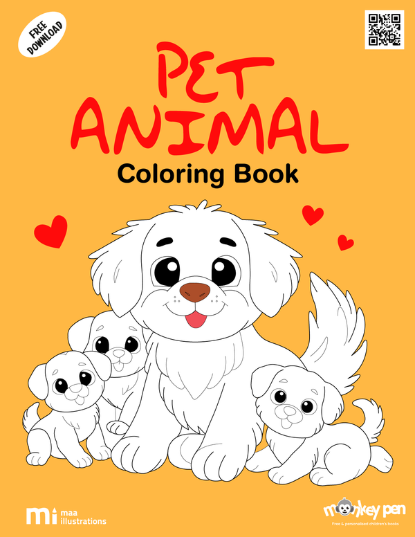 Pet Coloring Book - Printable PDF