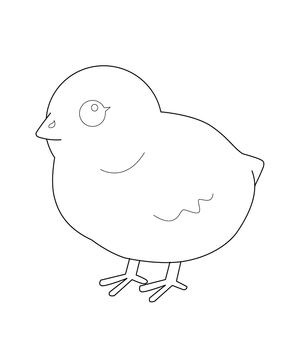 Chicken Coloring page – printable animal drawing for children