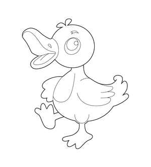 Duck Coloring page – printable animal drawing for children