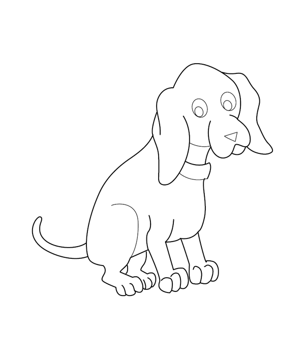 Dog coloring page – printable animal drawing for children