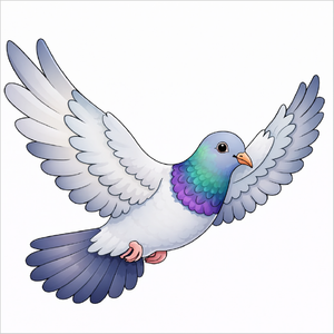 How to draw a flying pigeon step by step for kids, easy bird drawing tutorial, simple flying pigeon sketch guide for beginners