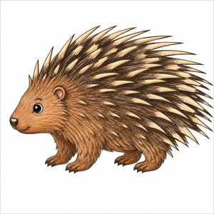 Simple animal art lesson for beginners and children.