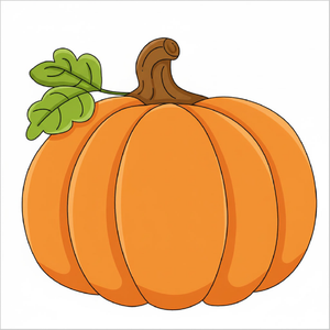 Easy pumpkin drawing for kids step by step, simple Halloween pumpkin sketch tutorial for beginners and children to follow easily