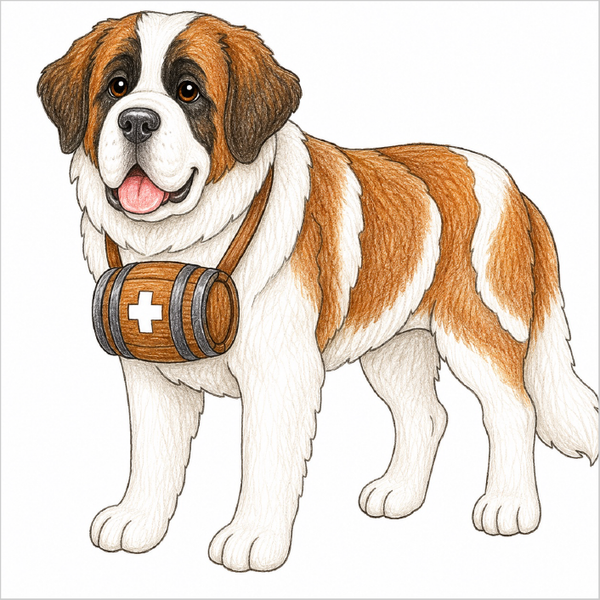 Easy Saint Bernard illustration