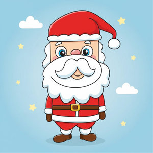 How to draw Santa from number 5 step by step, easy Christmas drawing tutorial for kids, cute Santa sketch idea for beginners