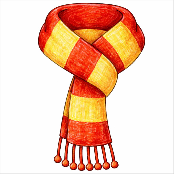 How to Draw a Scarf – Easy Winter Clothing Drawing for Kids