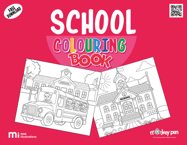 Printable School Coloring Book