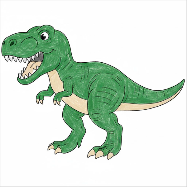 How to Draw a T-Rex – Easy Step-by-Step Dinosaur Drawing for Kids