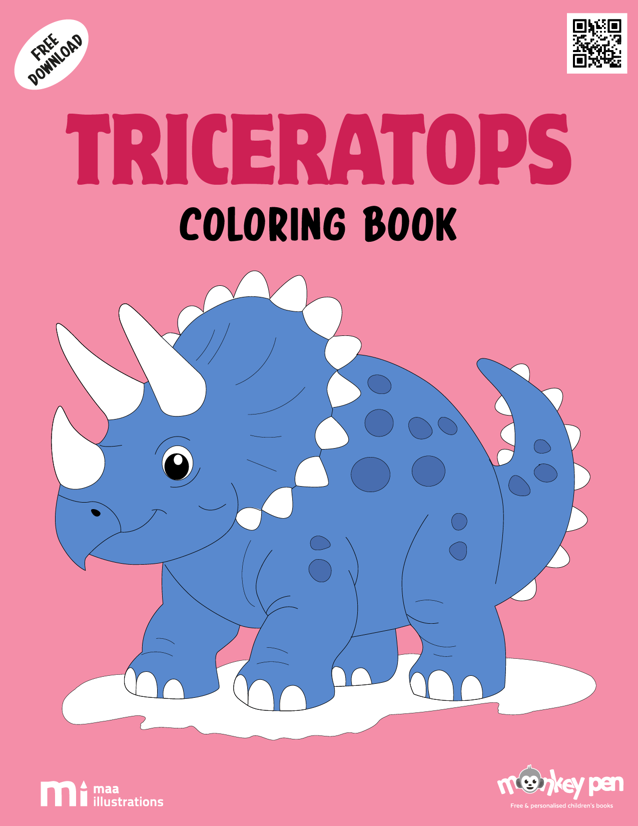 Triceratop Colouring Book