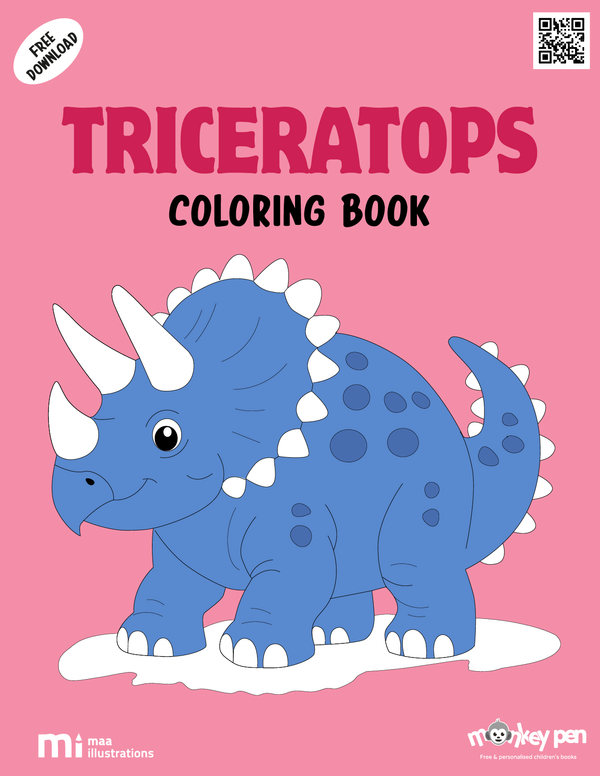 Triceratop Colouring Book
