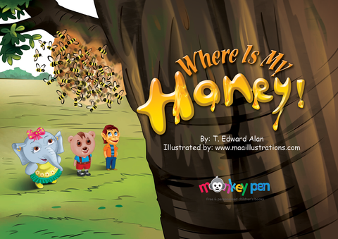 Where Is My Honey - Free Children's Story book Coverpage