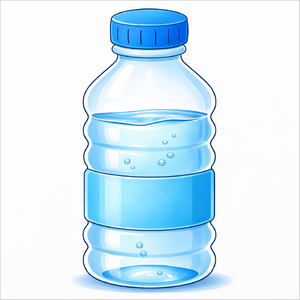 How to draw a water bottle step by step for kids, easy simple bottle drawing tutorial, beginner object sketch guide