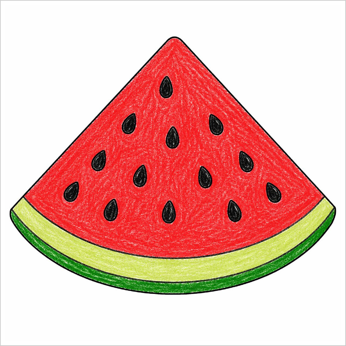 How to Draw a Watermelon Easy: Step-by-Step Slice Lesson