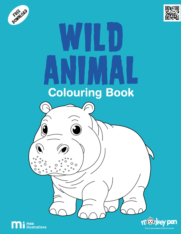 Wild Animals Coloring Book – Instant Download