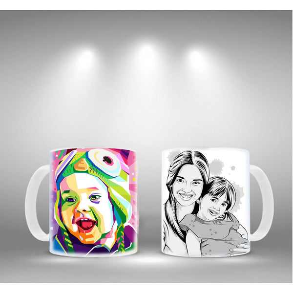 Coffee mugs with printed photos