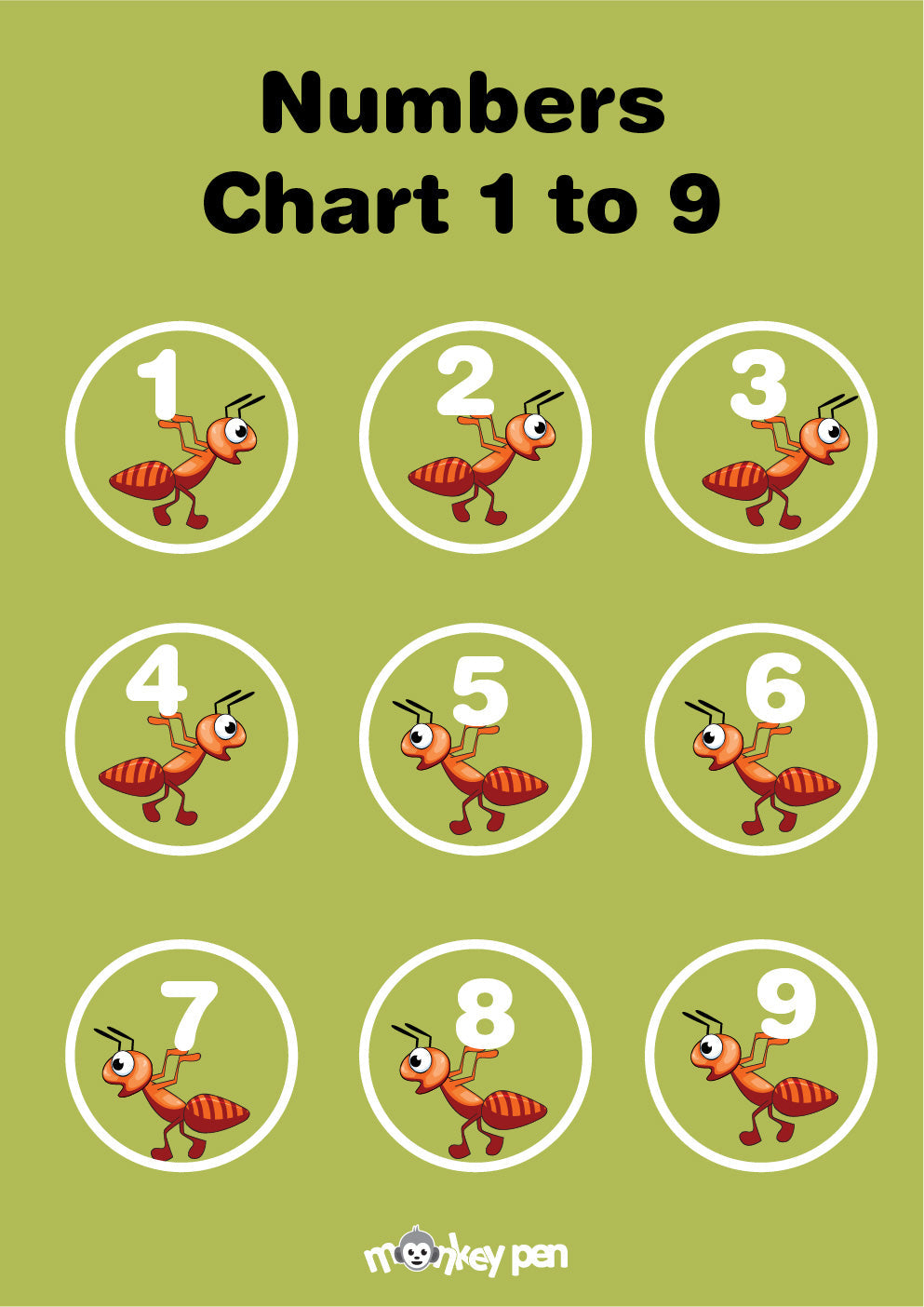 Number Chart With Pictures Printable